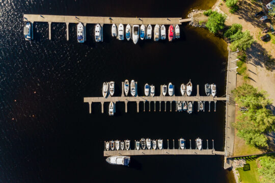 Ilmakuva Padasjoen satama Päijänne