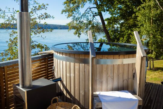 Mukkulan kartano rantasaunan palju, Vesijärvi-näymän äärellä