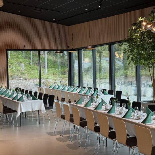 Alasen Helmi tapahtumatalo Lahdessa, lounge juhlakattauksessa